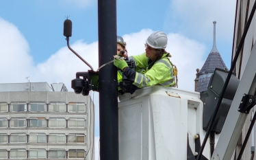 Acoustic Camera Being Installed